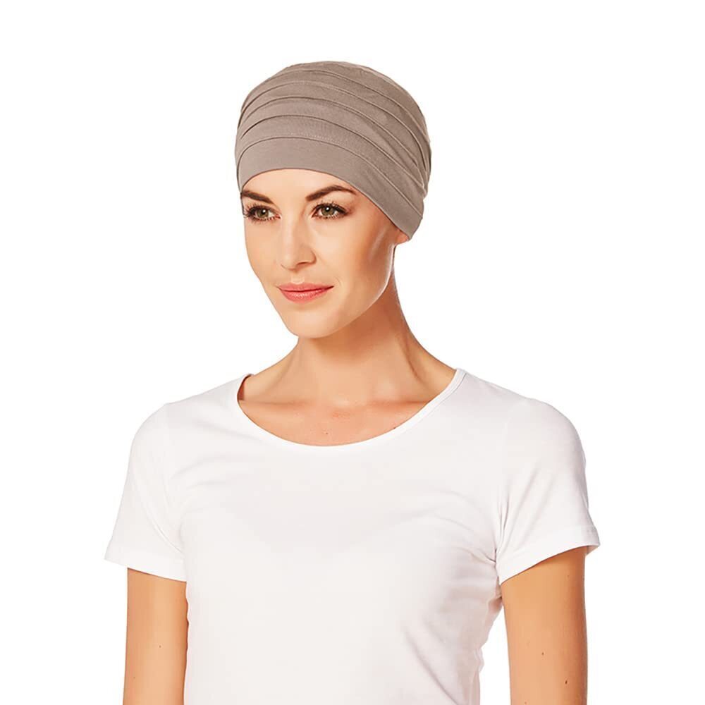 3315 Yoga Uni Bamboo TurbanHeadwear Taupe One Size